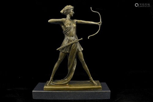 Pierre Le Faguays Diana Goddess Bronze