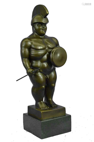 Botero Roman Solider Bronze Sculpture