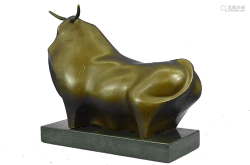 Botero Abstract Bull Sculpture