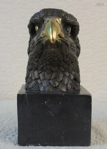 Milo Eagle Bust Bronze Statue