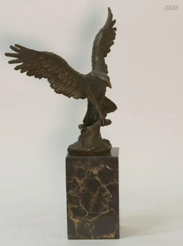 Milo Flying Eagle Bronze Sculpture