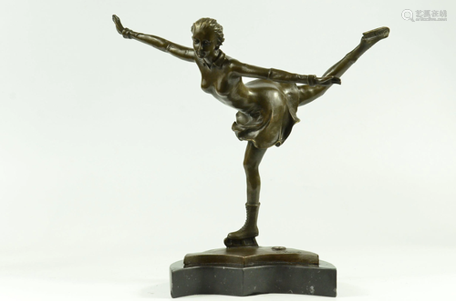 Ice Skater Bronze Sculpture