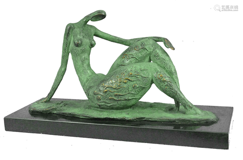 Milo Art Deco Nude Female Bronze