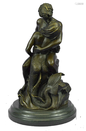 Nautical Mermaid and Man Bronze