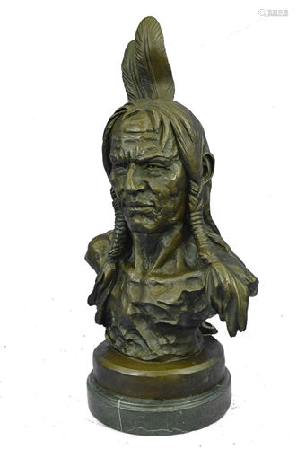 Fisher Indian Warrior Sculpture