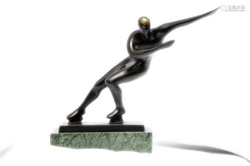 Nick Ice Skater Bronze Sculpture