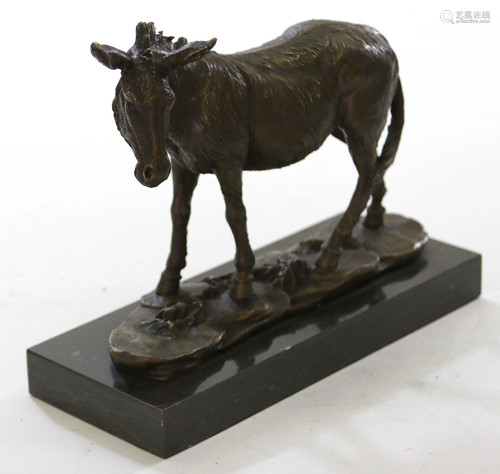 Barye Austrian Donkey Bronze Sculpture