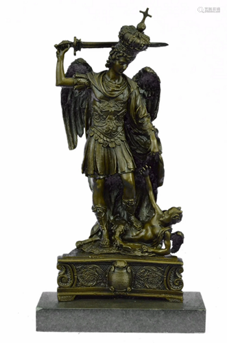 St. Michael Slaying Lucifer Bronze