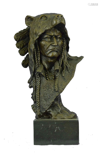 Milo Indian Chief Bronze Statue