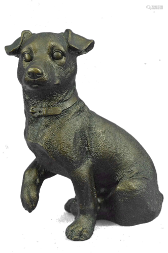 William Jack Russel Animal Dog Bronze