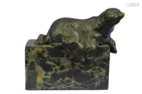 Milo Art Deco Polar Bookend Bronze