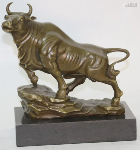 Spain Art Bronze Bull Ox Figurine