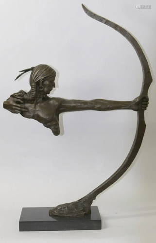 Nick Indian Warrior Bronze Sculpture