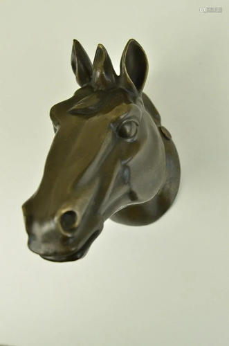 Thomas Horse Mount Wall Bronze