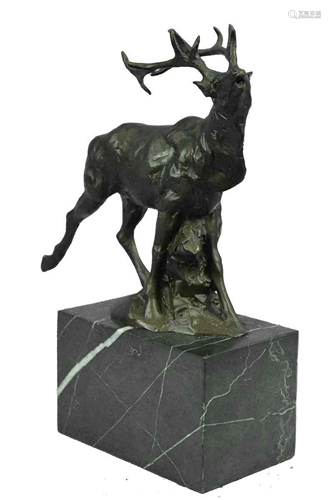 Milo Male Elk Bronze Statue