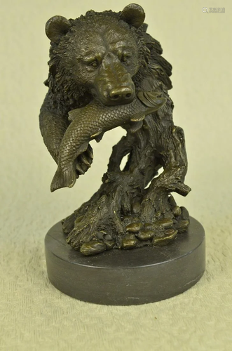 Young Bear Bronze Sculpture