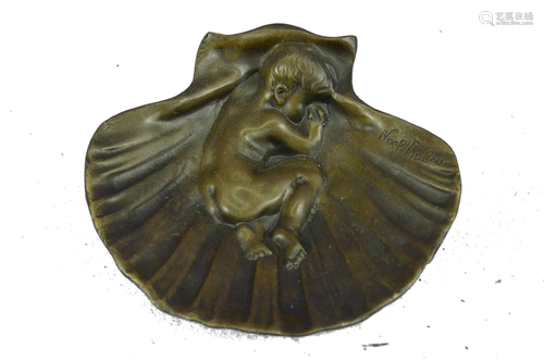 Noel Rabio Nude Boy Bronze Ashtray