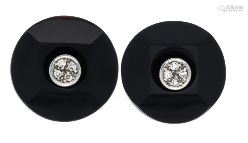 Onyx stud earrings GG/WG 585/0