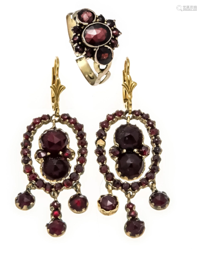 Garnet earrings GG 333/000, pe