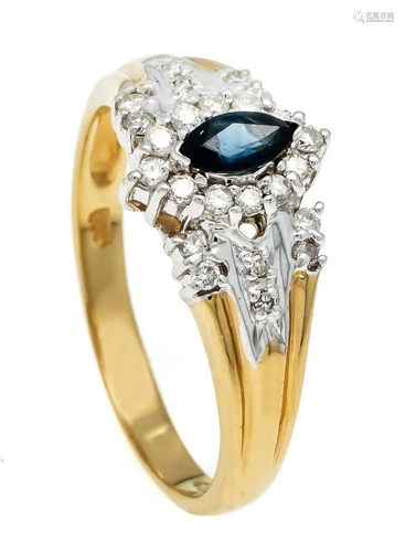 Sapphire diamond ring GG/WG 58