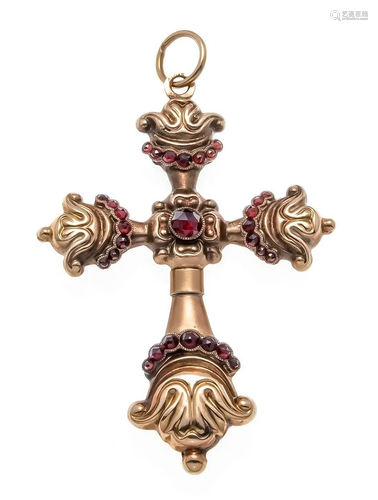 Garnet cross pendant GG 585/00