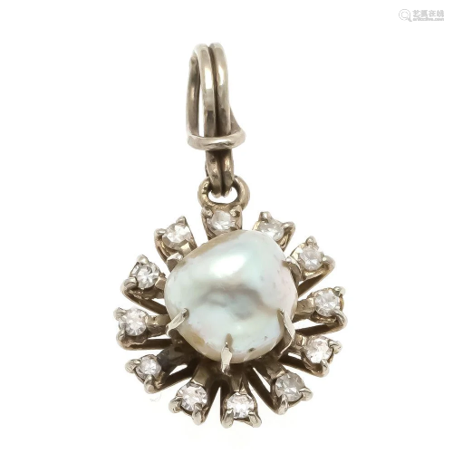 Pearl-diamond pendant WG 585/0