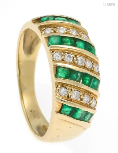 Emerald diamond ring GG 585/00