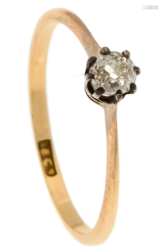 Old cut diamond ring GG 750/00