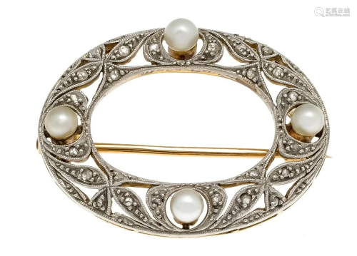 Art deco brooch GG 585/000 and