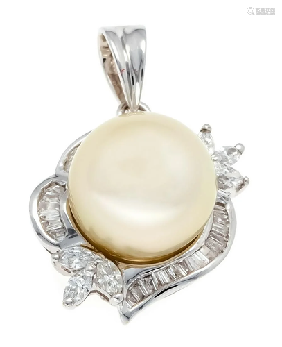 Akoya diamond pendant WG 750/0