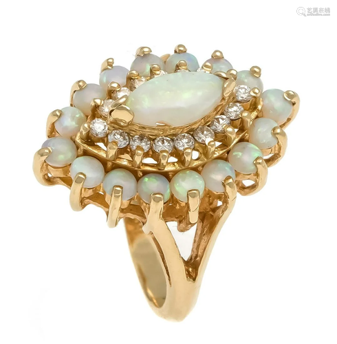 Opal diamond ring GG 585/000 w