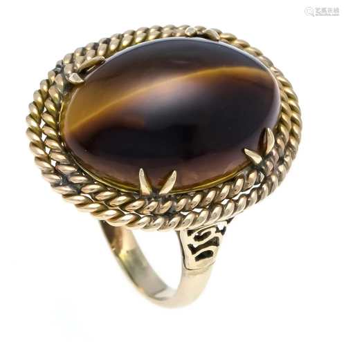 Tiger eye ring GG 585/000 with