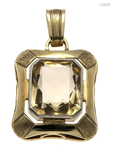 Citrine pendant GG 585/000 wit