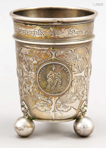 Coin cup, German, c. 1900, jew