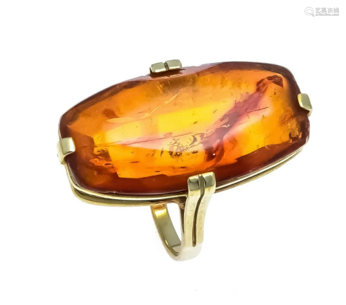 Amber ring GG 585/000 with a h