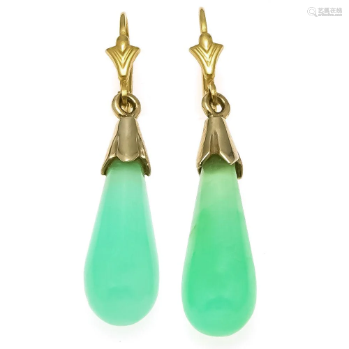 Jade earrings GG 585/000 with