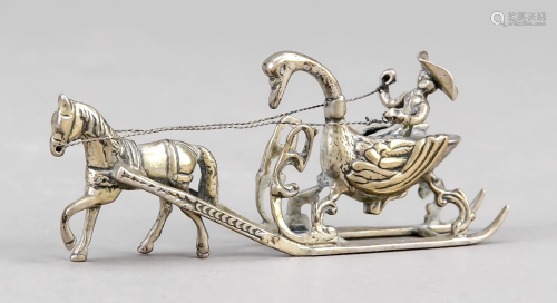 Miniature horse-drawn sleigh,
