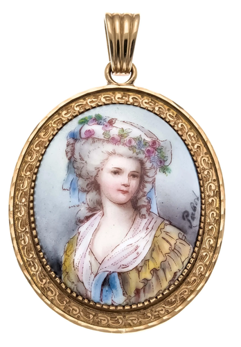 Porcelain medallion GG 750/000