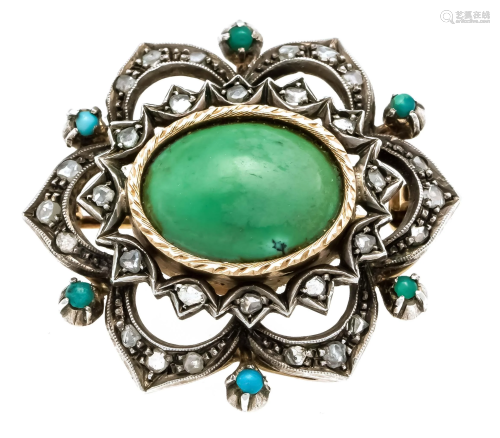 Turquoise diamond brooch GG 70