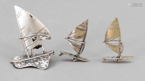 Three miniature surfboards, It