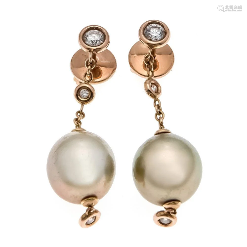 Pearl diamond stud earrings RG
