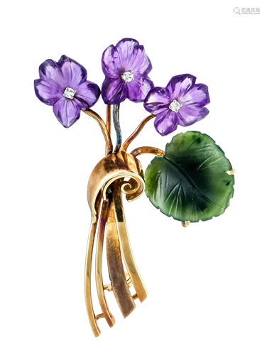 Flower brooch GG 585/000 with