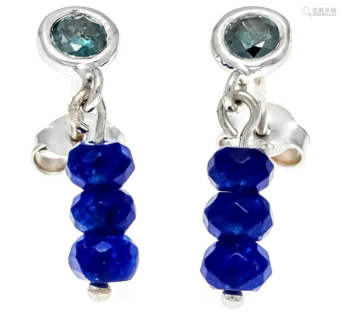 Sapphire stud earrings WG 585/