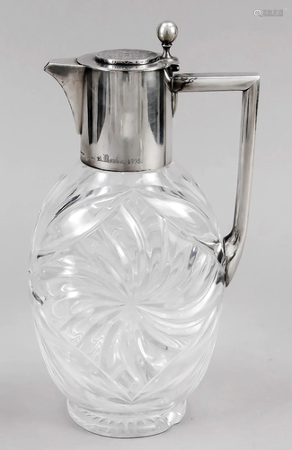 Jug with silver mount, German,