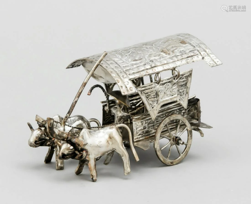 Miniature ox cart, 20th c., pl