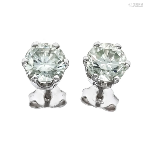 Moissanite earrings WG 585/000