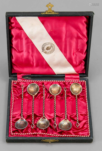 Six coin spoons, early 20th c.