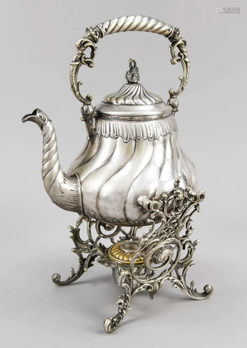 Tea kettle on rechaud, c. 1900