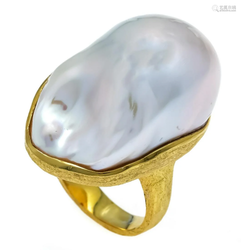 Freshwater pearl ring silver 9
