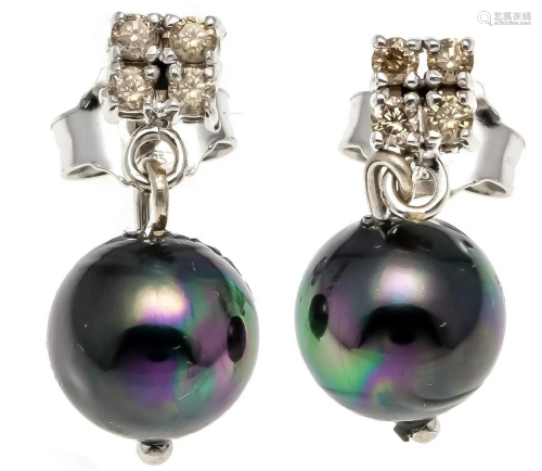 Cultured pearl stud earrings W